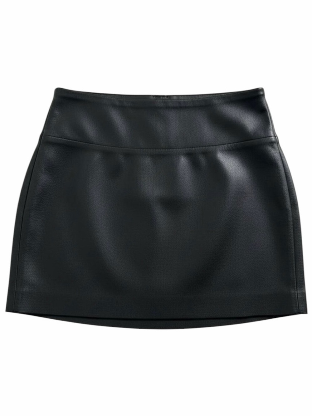 Hersy Mini Skirt Faux Leather Woman's sz S Black - Picture 2 of 6